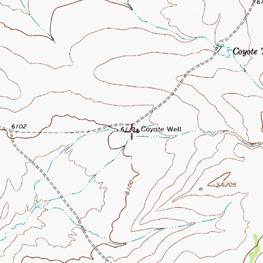 Topographic Map of Coyote Well, NM