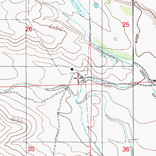 Topographic Map of Crockett Ranch, NM