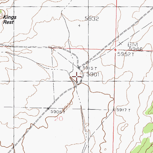 Topographic Map of Dead Cow Windmill, NM