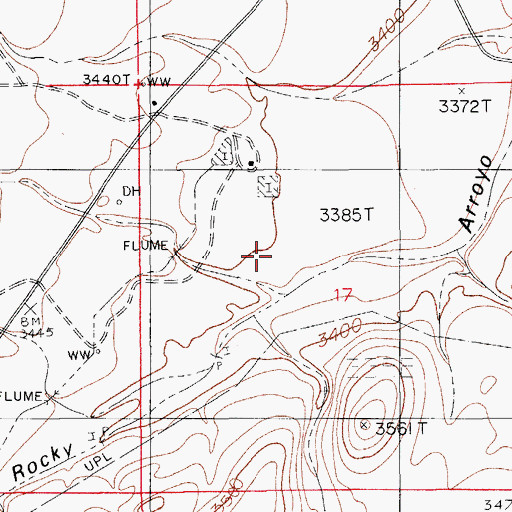 Topographic Map of Deadman Draw, NM