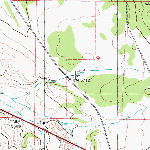 Topographic Map of Dean Ranch, NM