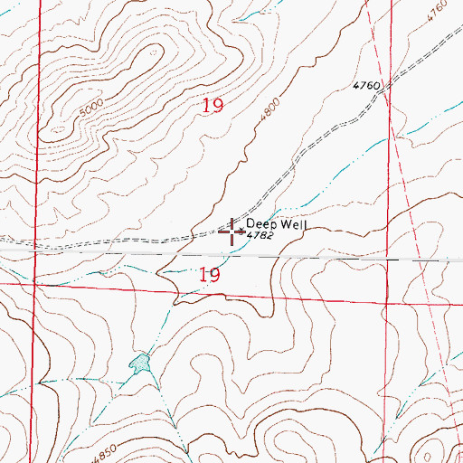 Topographic Map of Deep Well, NM