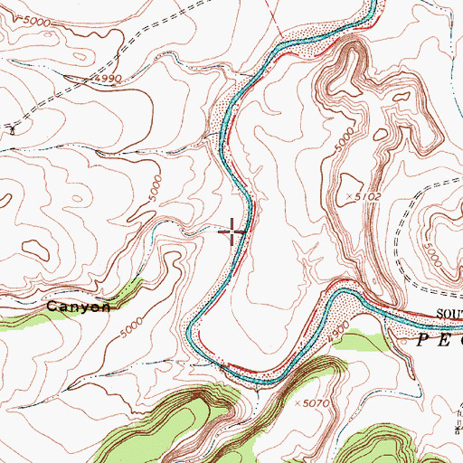 Topographic Map of Deer Canyon, NM