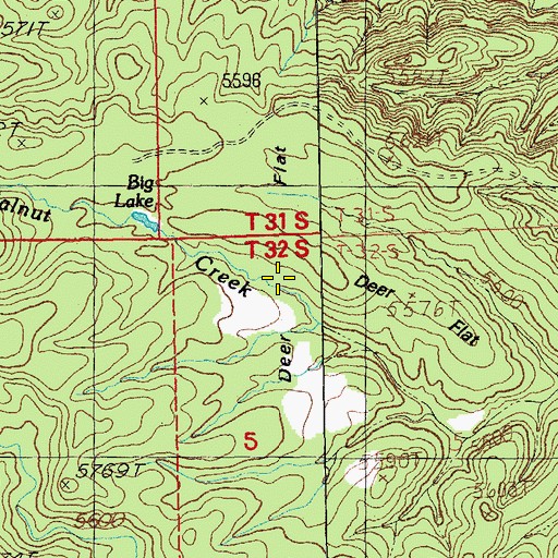 Topographic Map of Deer Flat, NM