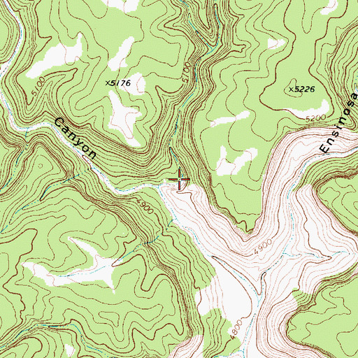 Topographic Map of Devils Canyon, NM