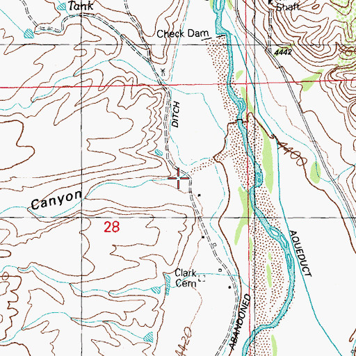 Topographic Map of Dix Canyon, NM
