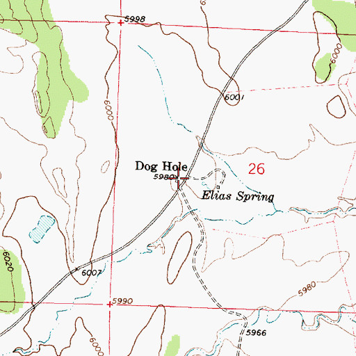 Topographic Map of Dog Hole, NM