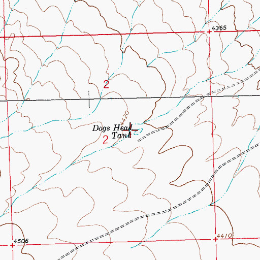 Topographic Map of Dogs Head Tank, NM
