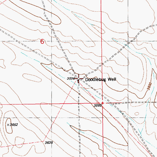 Topographic Map of Doodlebug Well, NM