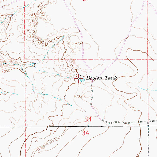 Topographic Map of Dooley Tank, NM