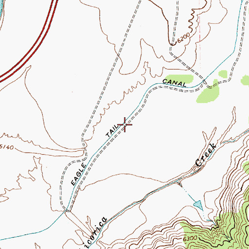 Topographic Map of Eagle Tail Canal, NM