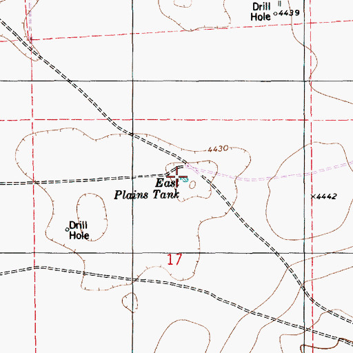 Topographic Map of East Plains Tank, NM