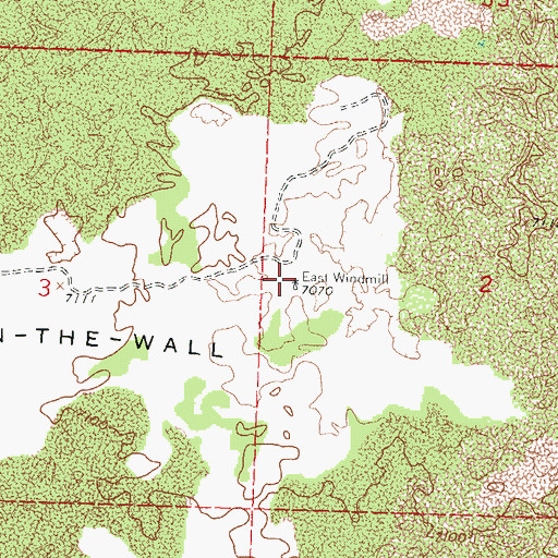 Topographic Map of East Windmill, NM