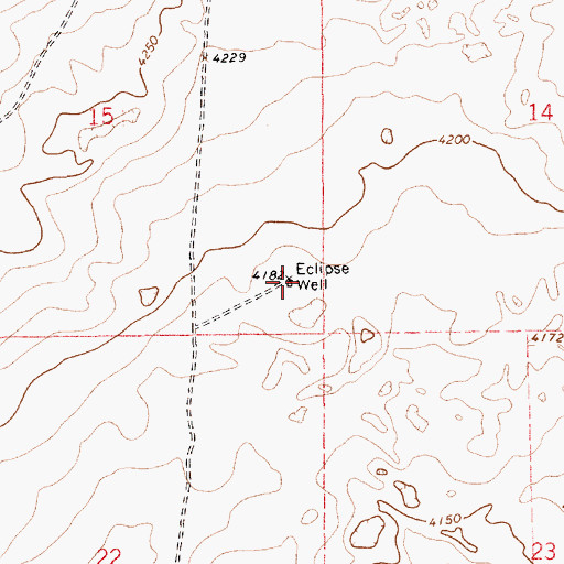 Topographic Map of Eclipse Well, NM