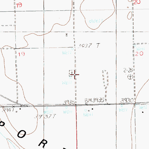 Topographic Map of Eiland Cemetery, NM