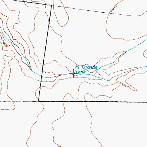 Topographic Map of El Grande Tank, NM