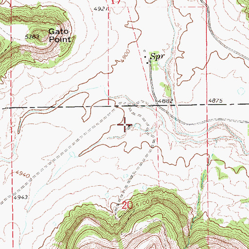 Topographic Map of Farmers Canyon, NM