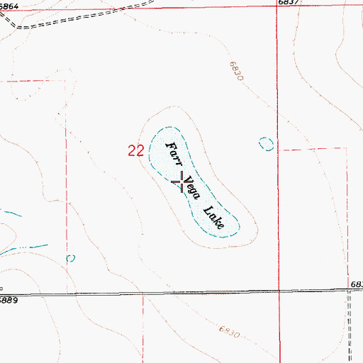 Topographic Map of Farr Vega Lake, NM