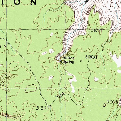 Topographic Map of Aulson Spring, AZ