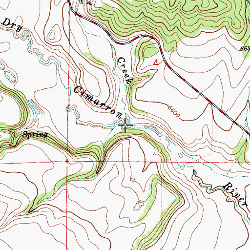 Topographic Map of Fisher Creek, NM