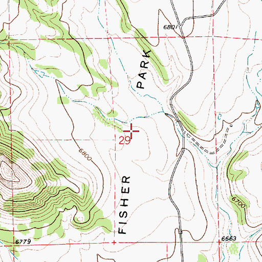 Topographic Map of Fisher Park, NM