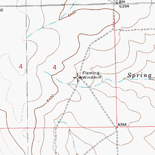 Topographic Map of Fleming Windmill, NM