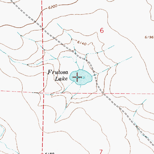 Topographic Map of Frutosa Lake, NM