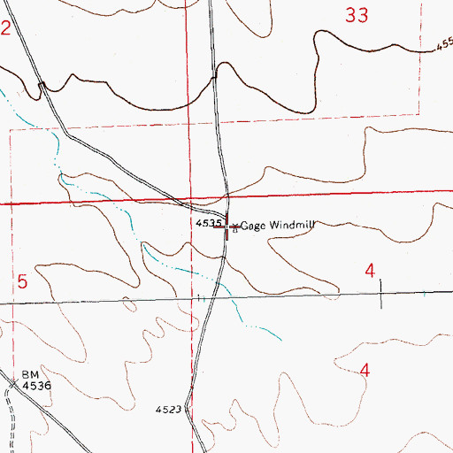 Topographic Map of Gage Windmill, NM