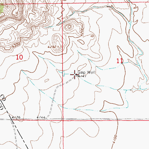 Topographic Map of Gap Well, NM