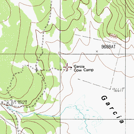 Topographic Map of Garcia Cow Camp, NM