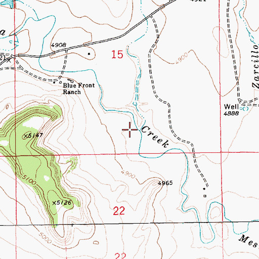 Topographic Map of Garcia Creek, NM