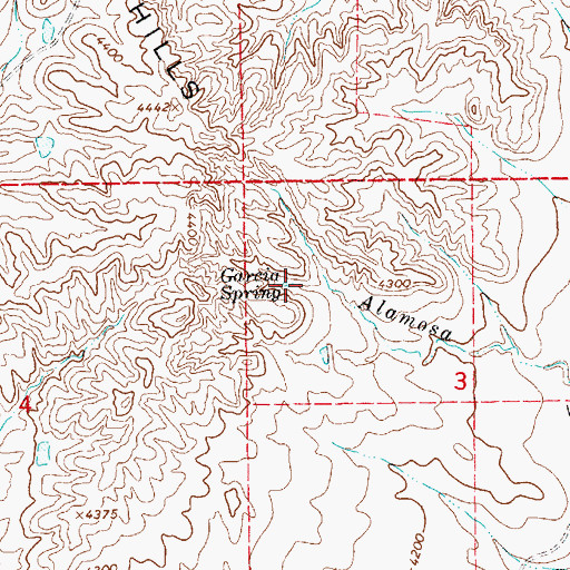 Topographic Map of Garcia Spring, NM