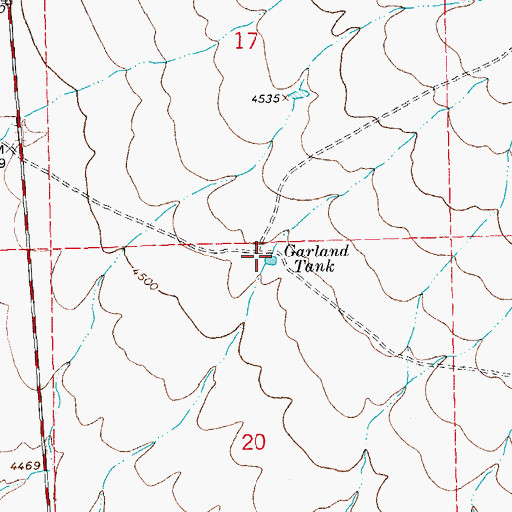 Topographic Map of Garland Tank, NM