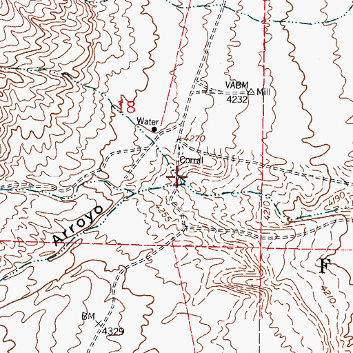 Topographic Map of Glendale Canyon, NM