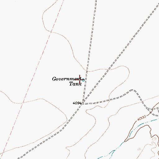 Topographic Map of Government Tank, NM