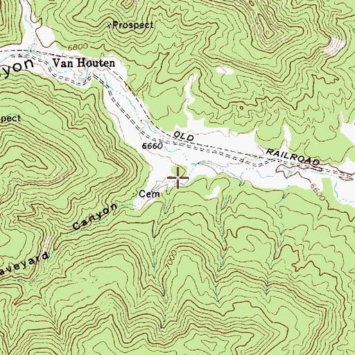 Topographic Map of Graveyard Canyon, NM