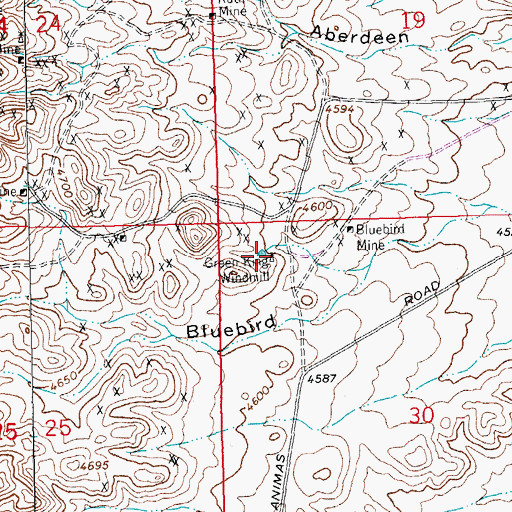 Topographic Map of Green King Windmill, NM