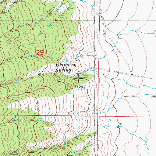 Topographic Map of H B Helm Ranch, NM