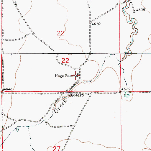 Topographic Map of Hage Ranch, NM