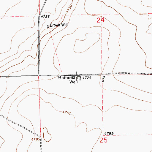 Topographic Map of Haltaman Well, NM