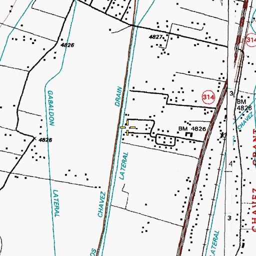 Topographic Map of Harlan Lateral, NM