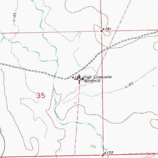 Topographic Map of High Lonesome Windmill, NM
