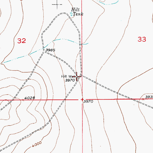 Topographic Map of Hilt Well, NM
