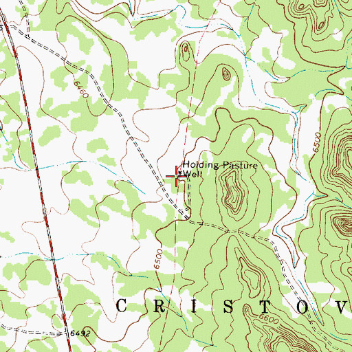 Topographic Map of Holding Pasture Well, NM