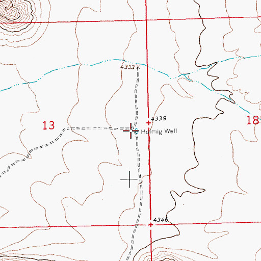 Topographic Map of Holmig Well, NM