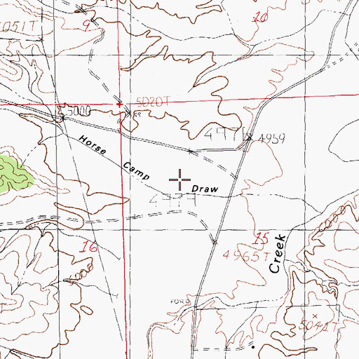 Topographic Map of Horse Camp Draw, NM