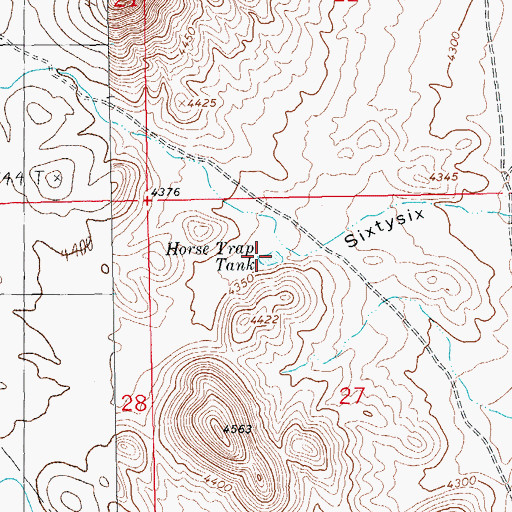 Topographic Map of Horse Trap Tank, NM