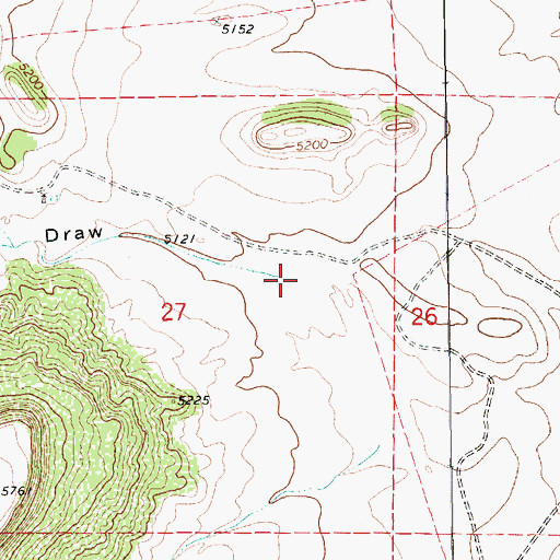 Topographic Map of Horseshoe Draw, NM