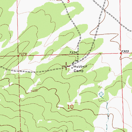 Topographic Map of Hubbell Camp, NM