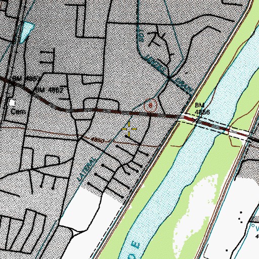Topographic Map of Huning Lateral, NM